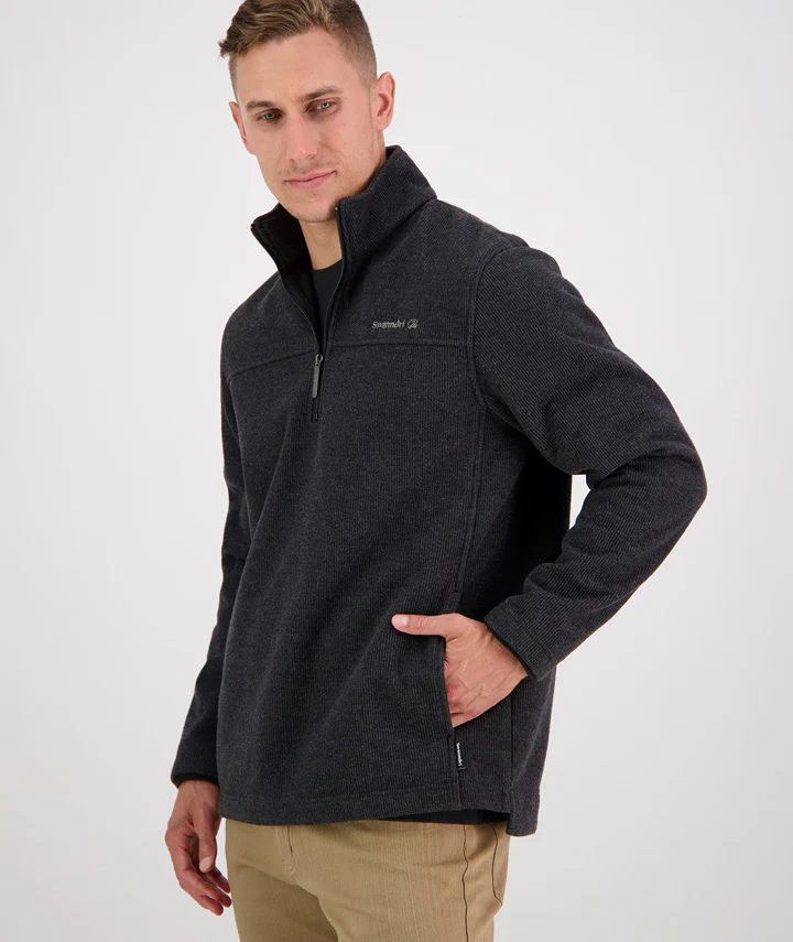 Men's Weka Technical Fleece Pullover with Bonded Wool Lining - Image 3