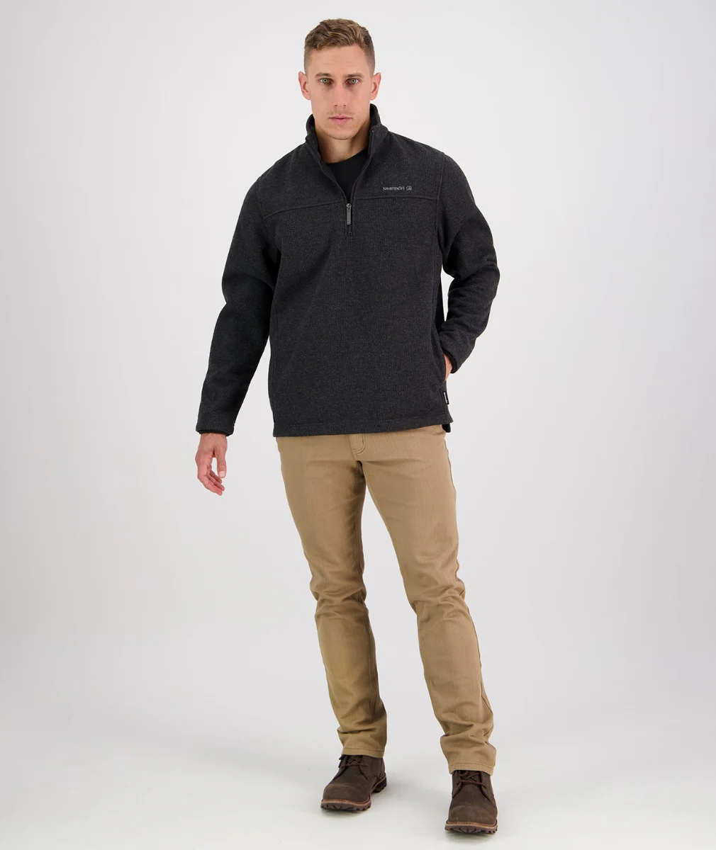 Men's Weka Technical Fleece Pullover with Bonded Wool Lining - Image 5