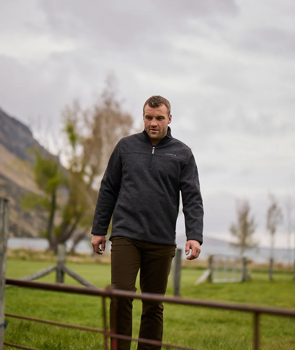 Men's Weka Technical Fleece Pullover with Bonded Wool Lining - Image 8