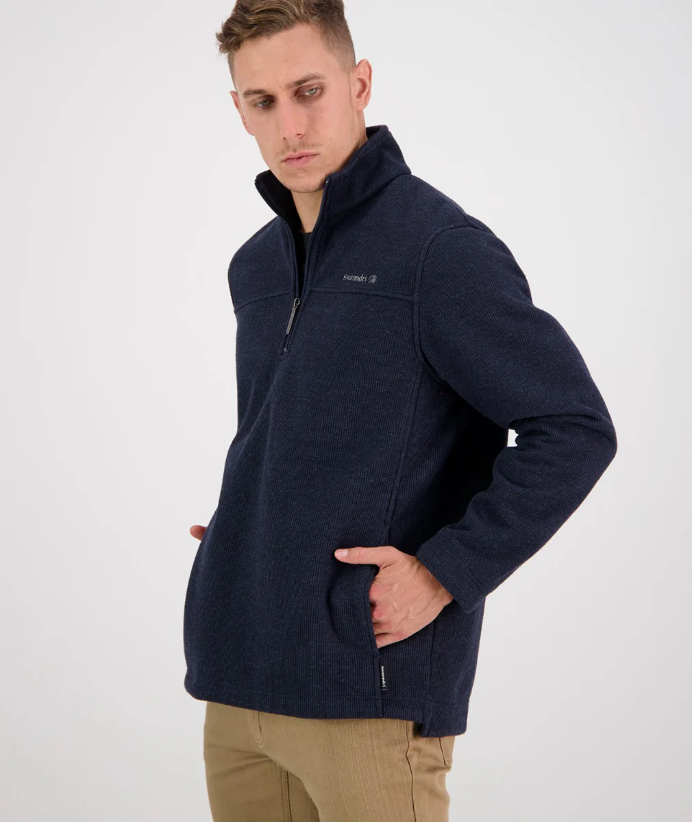Men's Weka Technical Fleece Pullover with Bonded Wool Lining - Image 3