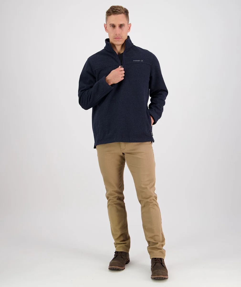 Men's Weka Technical Fleece Pullover with Bonded Wool Lining - Image 5