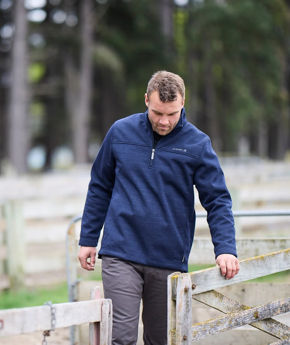 Men's Weka Technical Fleece Pullover with Bonded Wool Lining - Image 7