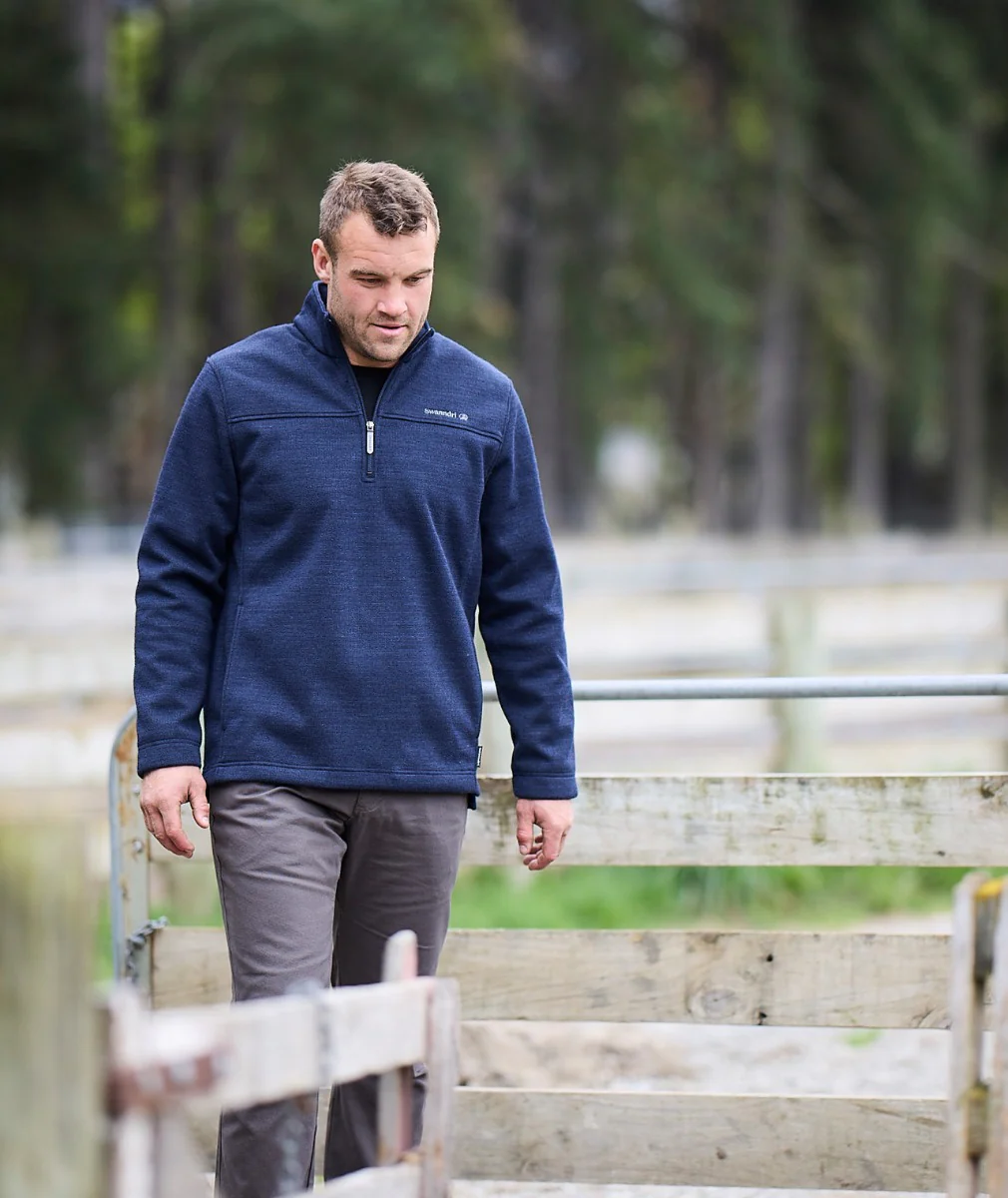 Men's Weka Technical Fleece Pullover with Bonded Wool Lining - Image 8